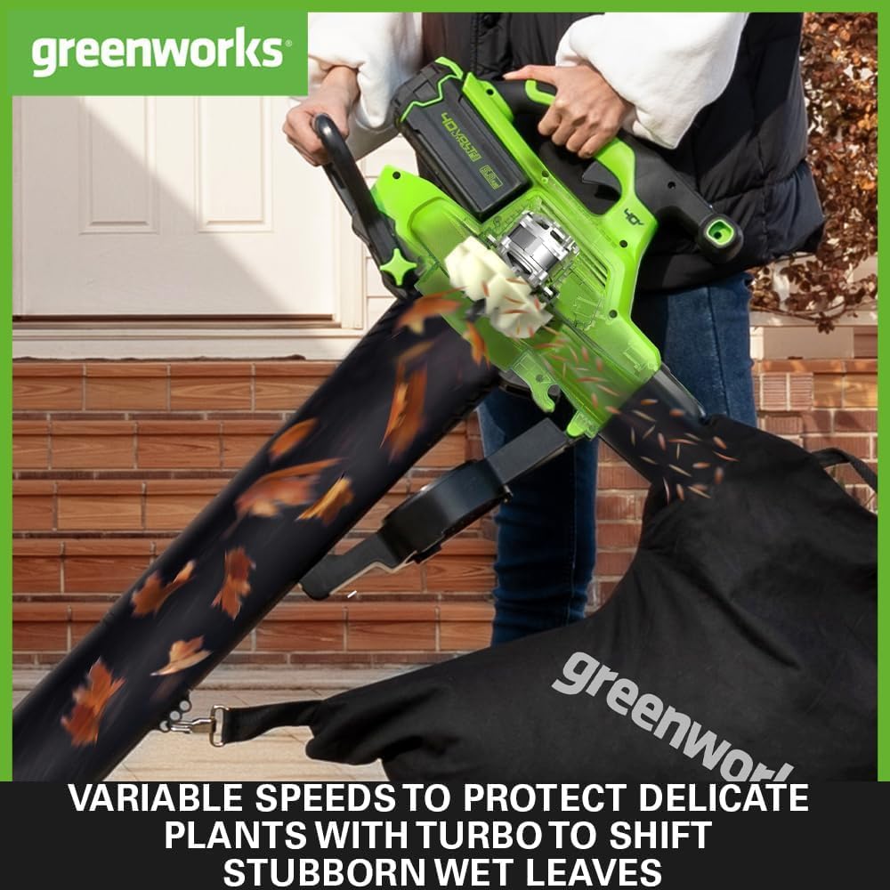 Greenworks 40V Akülü Üfleme / Toplama Makinesi — görsel 3